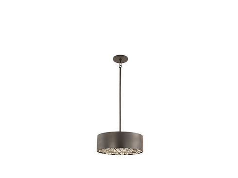 Azores 4-Light Convertible Semi-Flush or Pendant in Black Cashmere